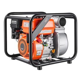 Gas Powered Water Pump, 3 In, 264 GPM 7HP Semi Trash Water Transfer Pump Portable, Gasoline Engine With 25 Ft Discharge Hose, Heavy Duty Frame, Cast I