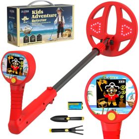 Innovative Colorful LCD Metal Detector For Kids 6.7-inch LED-Illuminated Coil, Lightweight & Adjustable, Safe Rubber Grip The Ideal Gift For Boys And (Option: Red)