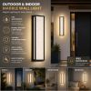 2-PACK Modern LED Outdoor Wall Light, IP65 Waterproof Indoor Outdoor Wall Sconce, Marble Pattern Acrylic Shade, Aluminum Wall Lamp for Porch, Entryway