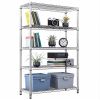 Steel Storage Shelving 5-Tier Utility Shelving Unit Steel Organizer Wire Rack for Home,Kitchen,Office,Garage