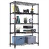 Steel Storage Shelving 5-Tier Utility Shelving Unit Steel Organizer Wire Rack for Home,Kitchen,Office,Garage