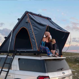 Triangle Aluminium Black Hard Shell Grey Max High Ridge Rooftop Tent (Color: BlackGrey)