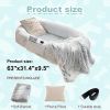 Human Dog Bed, Large Size Fits You and Pets, Washable Faux Fur Dog Bed for People Doze Off, Napping Orthopedic Dog Bed, Present Plump Pillow, Blanket
