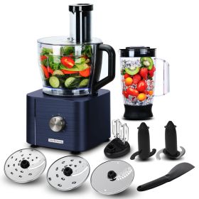 KÃ¼chenmaschine, 1100W Food Processor, 3.2L SchÃ¼ssel &1,5L BehÃ¤lter, Multifunktional mit Hacken, Schneiden, Kneten, Entsaften (farbig: Blau)