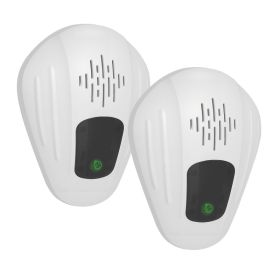 2 Pack Pest Control Device For Mosquitoes Cockroaches Rats Plug In Ultrasonic Insect Repellent Indoor For Bedroom Garage Warehouse Office (Option: White)