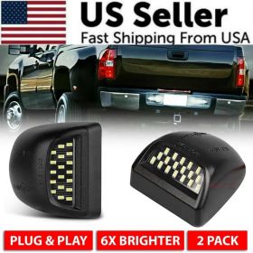 For Chevy Silverado Avalanche 1999-2013 BRIGHT SMD LED License Plate Lights Lamp (Option: default title)