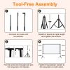 100-120" Portable Projector Screen with Stand, Foldable & Anti-Crease, HD 4K Movie Screen for Outdoor/Indoor Use, Home Theater