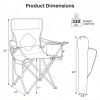 Folding Camping Chair Mesh Backrest Solid Metal Frame with Carrying Bag Outdoor Portable Reclining Camp Seat