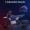 24V Kids Electric Motocross Ride On Motorcycle, 200W High Speed Hub Motor Dirt Bike Toy with Rear Shock Absorber, Adjustable Speed