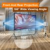100-120" Portable Projector Screen with Stand, Foldable & Anti-Crease, HD 4K Movie Screen for Outdoor/Indoor Use, Home Theater