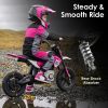 24V Kids Electric Motocross Ride On Motorcycle, 200W High Speed Hub Motor Dirt Bike Toy with Rear Shock Absorber, Adjustable Speed