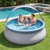 Outdoor Inflatable Pool with Sunshade Canopy