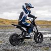 24V Kids Electric Motocross Ride On Motorcycle, 200W High Speed Hub Motor Dirt Bike Toy with Rear Shock Absorber, Adjustable Speed