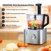 KÃ¼chenmaschine, 1100W Food Processor, 3.2L SchÃ¼ssel &1,5L BehÃ¤lter, Multifunktional mit Hacken, Schneiden, Kneten, Entsaften