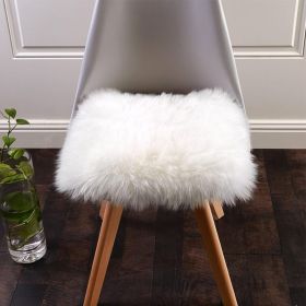 White Faux Sheepskin Throw Rug, Small Fluffy Shag Fur Chair Cover Pad For Living Room, Bedroom, Dorm And Home Decor (Option: White)