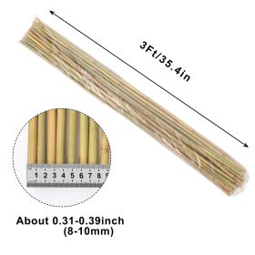 3FT,Diameter 8mm - 10mm Natural Bamboo Plant Stake, Sturdy Bamboo Poles, Durable Plant Bamboo Stake, Garden Climbing Plant Bracket 25pcs. Self-pi (Option: Default)
